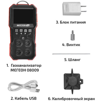 Газоанализатор (комбинированный измеритель 4 в 1) МЕГЕОН 08009 к0000034419 от магазина РЭССИ