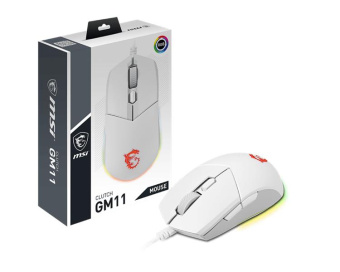 Мышь MSI Clutch GM11 белый оптическая (5000dpi) USB (5but) от магазина РЭССИ