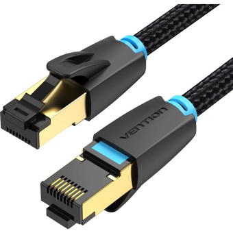 Патч-корд Vention 40G STP 4 пары cat8 Cu molded 5м черный RJ-45 (m)-RJ-45 (m) от магазина РЭССИ