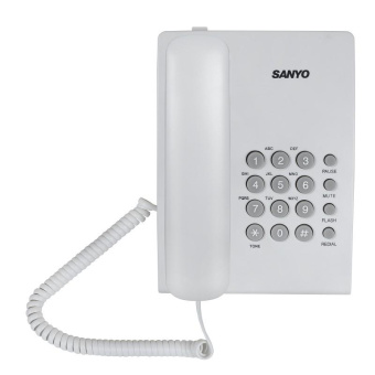 Телефон проводной Sanyo RA-S204W белый от магазина РЭССИ