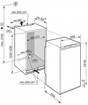 Холодильник Liebherr IK 2320 белый (однокамерный) от магазина РЭССИ