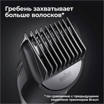 Триммер Braun BT5360 серебристый/черный (насадок в компл:3шт) от магазина РЭССИ