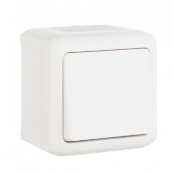 Выключатель Legrand Quteo откр. 1кл. IP44 белый (782300) от магазина РЭССИ