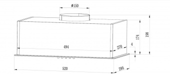 Вытяжка каминная Weissgauff Vetta 850 белый управление: кнопочное (1 мотор) от магазина РЭССИ