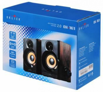 Колонки Оклик OK-161 2.0 черный/вишня 6Вт от магазина РЭССИ