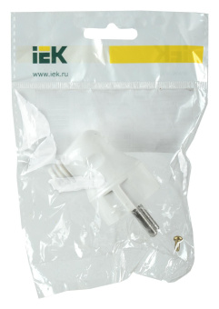 Вилка IEK ВПп11-01-Ст (EVP11-16-01-K01) разборная угловая с заземляющим контактом от магазина РЭССИ