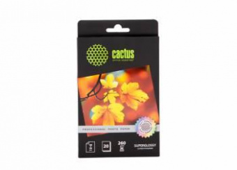 Фотобумага Cactus Prof CS-HGA626020 10x15/260г/м2/20л./белый глянцевое для струйной печати от магазина РЭССИ