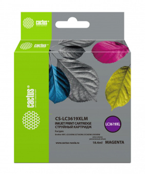 Картридж струйный Cactus CS-LC3619XLM пурпурный (18.4мл) для Brother MFC-J2330DW/J2730DW/J3530DW/J3930DW от магазина РЭССИ