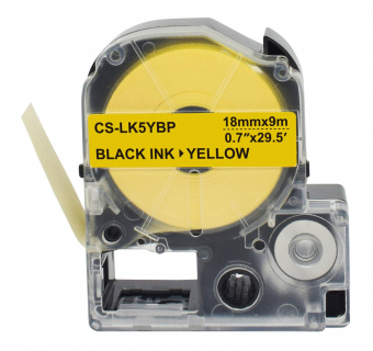 Картридж ленточный Cactus CS-LK5YBP черный для Epson LW400/LW700/LW600P/LW1000P/K400/Z700/Z900 от магазина РЭССИ