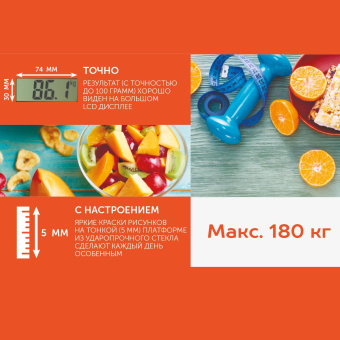 Весы напольные электронные Scarlett SC-BS33E035 макс.180кг голубой от магазина РЭССИ