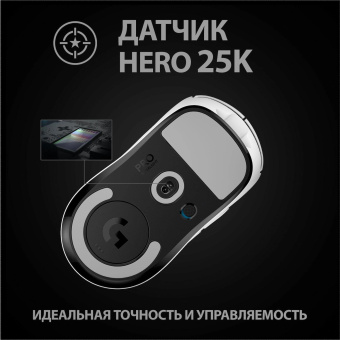 Мышь Logitech G Pro X Superlight белый оптическая 25600dpi беспров. USB 5but (910-005942) от магазина РЭССИ