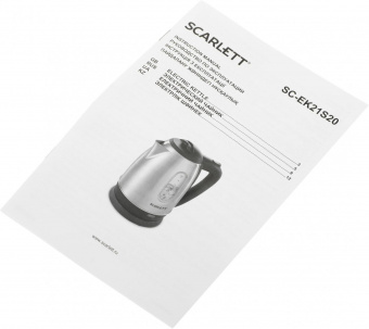 Чайник электрический Scarlett SC-EK21S20 1.8л. 1600Вт черный/серебристый (корпус: металл) от магазина РЭССИ