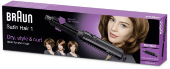 Фен-щетка Braun BRAS110E 200Вт черный от магазина РЭССИ