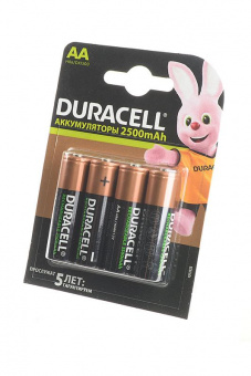 Аккумулятор DURACELL HR6 АА 2500мАч уже заряжены BL4 от магазина РЭССИ