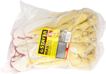 Трикотажные перчатки Stayer МASTER MaxSafe 13 класс L-XL 10 пар 11408-H10 от магазина РЭССИ