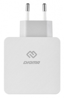 Сетевое зар./устр. Digma DGPD-45W-WG 45W 3A+2.4A (PD) USB-C/USB-A универсальное белый от магазина РЭССИ