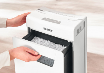 Шредер Leitz IQ Protect Premium 8X белый (секр.P-4) фрагменты 8лист. 14лтр. скрепки скобы от магазина РЭССИ