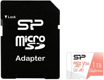 Флеш карта microSDXC 1TB Silicon Power SP001TBSTXDV3V20SP Superior + adapter от магазина РЭССИ