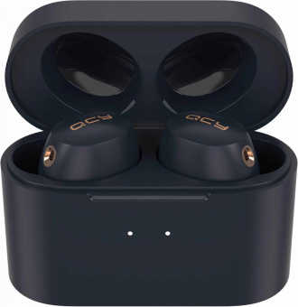 Гарнитура вкладыши QCY HT01 0.5м синий беспроводные bluetooth в ушной раковине от магазина РЭССИ