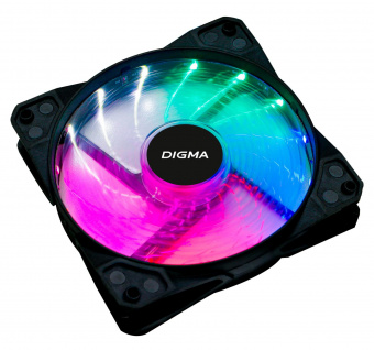 Вентилятор Digma DFAN-FRGB2 120x120x25mm 3-pin 4-pin (Molex)23dB 115gr LED Ret от магазина РЭССИ