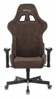 Кресло игровое Zombie VIKING KNIGHT Fabric темно-коричневый Light-10 с подголов. крестов. металл от магазина РЭССИ