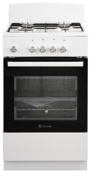 Плита Газовая De Luxe 5040.48г (щ) белый (без крышки) реш.сталь от магазина РЭССИ