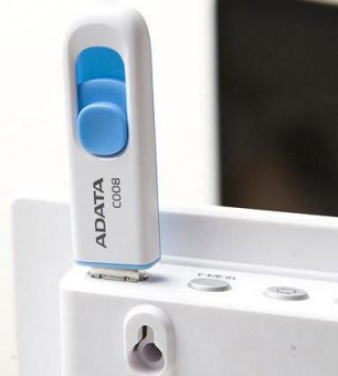 Флеш Диск A-Data 32Gb Classic C008 AC008-32G-RWE USB2.0 белый/синий от магазина РЭССИ