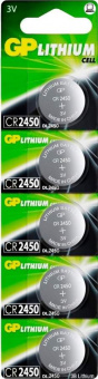 Элемент питания GP  CR 2450  BL5   (5/100/2000) от магазина РЭССИ