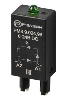 Модуль индикации и защиты, LED + Диод + A1, 6-24ВDC от магазина РЭССИ