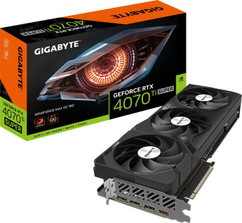 Видеокарта Gigabyte PCI-E 4.0 GV-N407TSWF3MAX OC-16GD NVIDIA GeForce RTX 4070TI Super 16Gb 256bit GDDR6X 2655/21000 HDMIx1 DPx3 HDCP Ret от магазина РЭССИ
