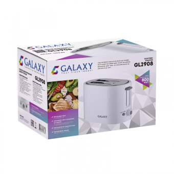 Тостер Galaxy GL 2908 800Вт белый от магазина РЭССИ