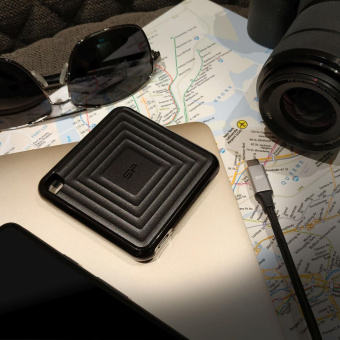 Накопитель SSD Silicon Power USB-C 2TB SP020TBPSDPC60CK PC60 1.8" черный от магазина РЭССИ