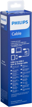 Кабель Philips DLC5533 USB Type-C (m)-USB Type-C (m) 1.2м черный коробка (упак.:1шт) от магазина РЭССИ