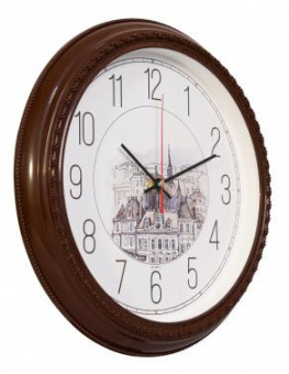 Часы настенные аналоговые Бюрократ WallC-R63P D29см коричневый (WALLC-R63P29/BROWN) от магазина РЭССИ