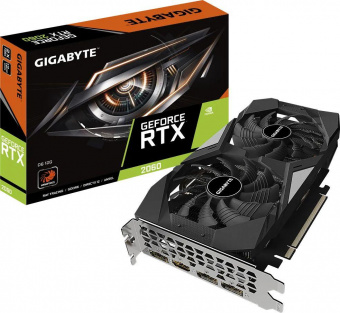 Видеокарта Gigabyte PCI-E GV-N2060D6-12GD NVIDIA GeForce RTX 2060 12288Mb 192 GDDR6 1650/14000 HDMIx1 DPx3 HDCP Ret от магазина РЭССИ