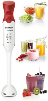 Блендер погружной Bosch MSM64010 450Вт белый/красный от магазина РЭССИ