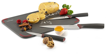 Набор ножей кухон. Rondell RD-1491 компл.:4предм. разд.дос. серый/красный блистер от магазина РЭССИ