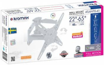 Кронштейн для телевизора Kromax ATLANTIS-45 белый 22"-65" макс.45кг настенный поворот и наклон от магазина РЭССИ