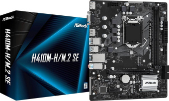 Материнская плата Asrock H410M-H/M.2 SE Soc-1200 Intel H370 2xDDR4 mATX AC`97 8ch(7.1) GbLAN+VGA+HDMI+DP от магазина РЭССИ