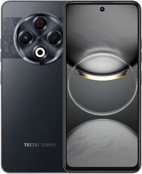 Смартфон Tecno Spark 30 256Gb 8Gb черный моноблок 3G 4G 2Sim 6.78" 1080x2436 Android 14 64Mpix 802.11 a/b/g/n/ac NFC GPS GSM900/1800 GSM1900 TouchSc Protect VidConf FM A-GPS microSD max1024Gb от магазина РЭССИ