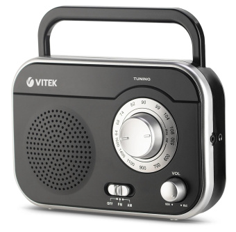 Радиоприемник настольный Vitek VT-3593 черный от магазина РЭССИ
