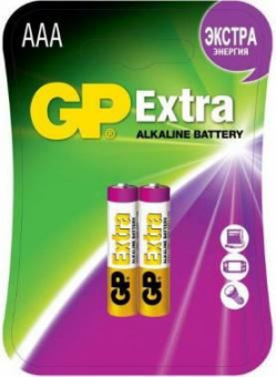 Батарея GP Extra Alkaline 24AX LR03 AAA (2шт) блистер от магазина РЭССИ