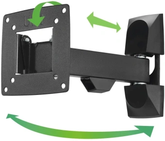 Кронштейн для телевизора Hama 00220820 черный 10"-26" макс.15кг настенный поворот и наклон от магазина РЭССИ