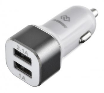 Автомобильное зар./устр. Digma DGCC-2U-3A-WG 15W 2.1A+1A 2xUSB универсальное белый от магазина РЭССИ