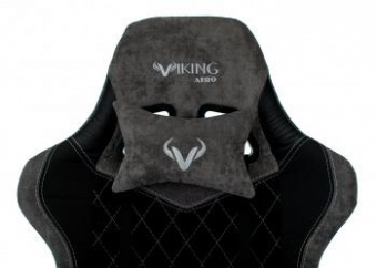 Кресло игровое Zombie VIKING 7 KNIGHT Fabric черный текстиль/эко.кожа с подголов. крестов. металл от магазина РЭССИ