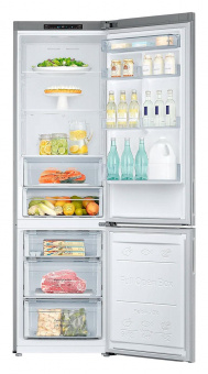 Холодильник Samsung RB37A5000SA/WT серебристый (двухкамерный) от магазина РЭССИ