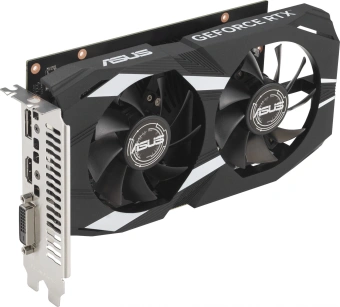 Видеокарта Asus PCI-E 4.0 DUAL-RTX3050-O6G NVIDIA GeForce RTX 3050 6Gb 96bit GDDR6 1507/14000 DVIx1 HDMIx1 DPx3 HDCP Ret от магазина РЭССИ
