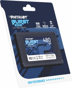 Накопитель SSD Patriot SATA III 480Gb PBE480GS25SSDR Burst Elite 2.5" от магазина РЭССИ