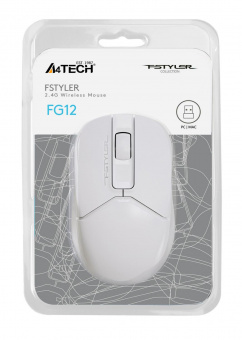 Мышь A4Tech Fstyler FG12 белый оптическая (1200dpi) беспроводная USB (3but) от магазина РЭССИ