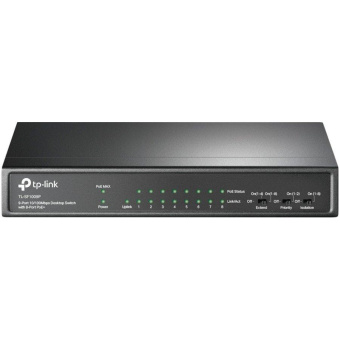 Коммутатор TP-Link TL-SF1009P 9x100Mb 8PoE+ 65W неуправляемый от магазина РЭССИ
